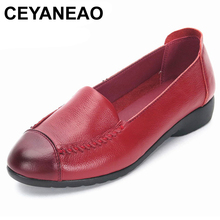 CEYANEAOSpring And Autumn Women Flats 2019 Fashion Genuine Leather Flat Shoes Woman Soft Casual Loafers Women ShoesE1704 2024 - buy cheap