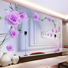 Beibehand-papel de parede personalizado, rosa, 3d, estéreo, foto, mural, sala de estar, plano de fundo, decoração da casa, decoração 2024 - compre barato