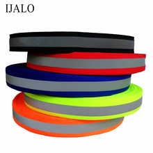 20mmx10mm * 50m Fluorescent Reflective Fabric Ribbon Webbing Tape Strip Edging Braid Trim Sew On Tape garment accessories 2024 - buy cheap