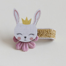 Boutique-horquillas sólidas para el cabello de conejo de fieltro, accesorios para el pelo de princesa, Kawaii, purpurina, conejo, a la moda, 12 Uds. 2024 - compra barato