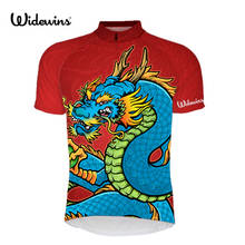 widewins Loong Men Summer Short Sleeve Cycling Jersey MTB Bike Bicycle Racing Shirt Full Zipper Clothing Chinese Dragon Red 5306 2024 - buy cheap