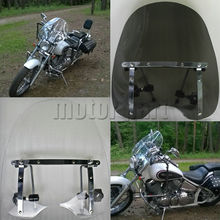 Motorcycle Large Windshield  Windscreen For 19"x17" Kawasaki Vulcan 2000 1700 1600 1500 750 With 7/8" And 1" Handlebars 2024 - buy cheap