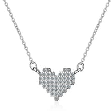 KOFSAC-collares de plata 925 para mujer, joyería exquisita, collar con colgante de corazón de circonita completa, regalos para el Día de San Valentín 2024 - compra barato