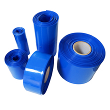 PVC 1 meters long 1 blue  PVC heat shrinkable tube Battery pack PVC Heat Shrinkable tubing Heat Shrinkable 2024 - buy cheap