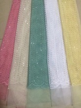 2019 Hot Sell French White Sequins lace fabric,High Quality African Sequins Tulle Mesh Net 3d Lace /guipure Swiss lace Fabric 2024 - buy cheap