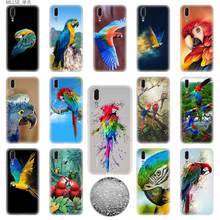 Fundas de teléfono de TPU suave con cuello de anillo azul, arte de loro, para Huawei P50, P40, P30, P20 Pro Lite, p30lite, p50lite, P, samrt, Z, 2019, 2020 2024 - compra barato