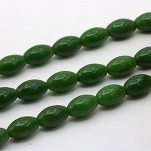 Aventurina verde con forma de arroz para mujer, cuentas sueltas de 7x13mm, 15 pulgadas, piedra adecuada bricolaje para hacer joyería al por mayor y al por menor 2024 - compra barato