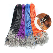 20 Pcs/lot 1.5mm Real Handmade Leather Adjustable Braided Rope Necklaces & Pendant Charms Findings Lobster Clasp String Cord 2024 - buy cheap