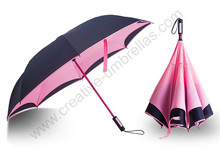 107 см 2-3persons Авто Открытый Самозащита ветрозащитный Реверс свободные руки зонтик двойной слой перевернутый стоящий зонтик 2024 - купить недорого