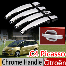 Chrome Handle Covers Trim Set for Citroen C4 Picasso 2006-2013 Grand C4 Picasso Accessories Stickers Car Styling 2007 2009 2011 2024 - buy cheap