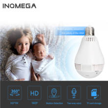 INQMEGA 960 P Беспроводной IP камера лампа свет панорамный рыбий глаз охранных наблюдения 360 градусов 3D VR k CCTV Wi Fi Cam 2024 - купить недорого