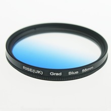 NEW RISE(UK) 58mm Rotating Grad Graduated Blue Color Lens Filter for Canon EOS 700D 600D 550D Nikon DSLR SLR Camera 2024 - buy cheap