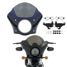 Motocicleta gauntlet carenagem com/suporte kit de montagem para harley sportster xl1200 sportster 883 xl883 1988-2018 2017 2016 2015 14 2024 - compre barato