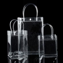 One Piece New Clear Tote Waterproof Bag PVC Transparent Shopping Bag Shoulder Handbag Environmentally Travel Storage Bags 2024 - buy cheap