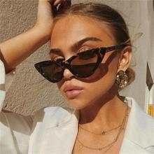 2019 fashion sunglasses woman brand Designer vintage retro triangular cat eye glasses oculos De Sol Transparent ocean uv400 2024 - buy cheap