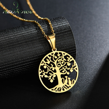 Nextvance Tree of Life Pendant Necklace Two Cat Link Chain Choker Necklaces for Women Jewelry Custom Collar Mujer 2024 - buy cheap