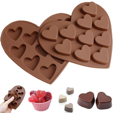 Molde de silicona para jabón con forma de corazón de amor, 10 cavidades, jabones de arte caseros, regalos, molde 3D para pastel de Chocolate Fondant 2024 - compra barato