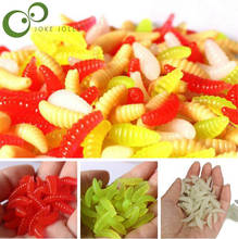 50PCS/lot 2cm maggot Grub Soft Lure Baits smell Worms Glow Shrimps Fishing Lures Tools Accessories GYH 2024 - buy cheap