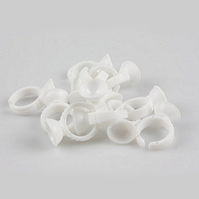 100 PCS White Plastic Ring Ink Holders Caps for Permanent Tattoo Makeup Eyebrow Eyeliner Lip Eyelash Pigments Glue Holding Cup 2024 - buy cheap