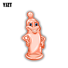 Yjzt decalque adesivo de carro fofo desenhos animados preservativo decalque 6-5.9cm * 12cm 2024 - compre barato