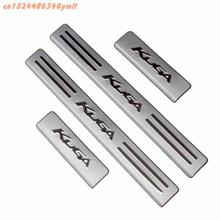 High-quality stainless steel  Plate Door Sill Welcome Pedal Car Styling Accessories 4pcs/set For Ford Escape Kuga 2012-2017 2024 - buy cheap