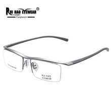 Marcos de gafas de moda para anteojos de verano, anteojos de marco de titanio de 4 colores, gafas de medio montura, montura 8189 2024 - compra barato