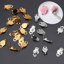 50Pcs Flat Round Tray Clip-on Earring Converter DIY Earring Pierced into Clip on 2024 - buy cheap
