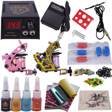 Iniciante kits de tatuagem de arranque 2 armas de tatuagem completo set maquiagem permanente máquina 2024 - compre barato