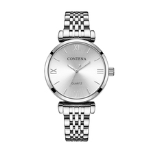 CONTENA Women Watch Fashion Simple Top Brand Luxury Silver Watch Stainless Steel Ladies Watch Clock reloj mujer zegarek damski 2024 - buy cheap