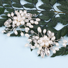 1 par colgante de cristal flor decorativa Diamante de imitación calzado con perlas Clips para Zapatos de boda accesorios Decoración 2024 - compra barato