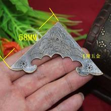 58MM Antique large bat patch Wooden Gift Box Chip Decorative packaging accessories Metal  Decorative corner wrap angle Wholesale 2024 - buy cheap