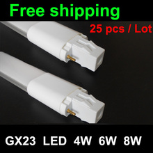 Высокое качество 180 градусов AC220V светодиодные лампы GX23 розетка 4 Вт 6 Вт 8 Вт 35 28 18 шт. SMD 2835 лампа GX23 Светодиодная лампа 2024 - купить недорого
