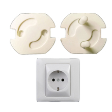 10pcs/lot New Pure White ABS Baby Safety Plug Socket Protective Cover Protective Insulation Against Electric Shock 2 Hole Round 2024 - buy cheap