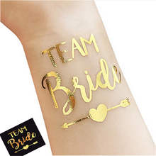 Amawill Wedding Decorations Accessories Team Bride Groom Bride to be Flash Temporary Tattoos Sticker Bachelorette Party Decor 6D 2024 - buy cheap