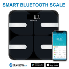 Hot Inteligente Escala Chão Balança Banheiro Bluetooth B mi mi Composição de Gordura Corporal Escala de Gordura Equilíbrio Humano Bluetooth 18 dados 2024 - compre barato