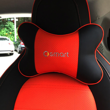 Car accessory PU Leather headrest memory foam Head Neck Rest Cushion car neck pillow for smart 453 450 451 fortwo forfour 2024 - buy cheap