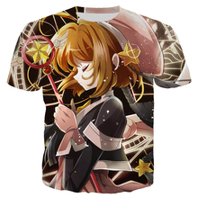 Anime Sakura Card Captor T Shirt 3D Print Anime Girl Short Sleeve Harajuku T Shirt Men Women Streetwear Tops T86 2024 - buy cheap