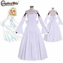 Cosplaydiy Anime The Seven Deadly Sins Elaine Cosplay Costume Party Lolita White Dress Women Gown Halloween Carnival Custom Made 2024 - buy cheap