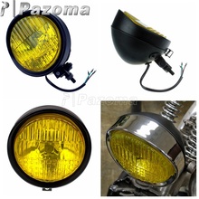 Farol de motocicleta para harley xs650 bobber, luz frontal retrô, para moto h4 5-3/4 ", 2024 - compre barato