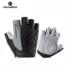 ROCKBROS Cycling Bike Half Finger Gloves Shockproof Breathable MTB Mountain Bicycle Gloves Guantes Ciclismo Bisiklet Eldiven 2024 - buy cheap