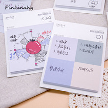 50 pcs/set Weekly Plan Sticky Notes Memo Pad Kawaii Stationery School Supplies Planner Label Paper Journal Stickers Supplie 2024 - buy cheap