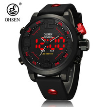 OHSEN-Reloj de pulsera Digital de cuarzo para Hombre, cronógrafo electrónico Masculino, deportivo, Para natación, 50M, nuevo 2024 - compra barato