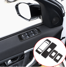 4pcs Stainless Steel Black Brushed Car Door Window Lift Switch Button Frame Cover Trim For Land Rover Discovery Sport 2015-2017 2024 - buy cheap