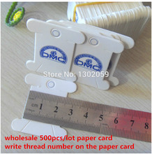 Available White Paper Card Cross Stitch Embroidery Thread Threading Bobbin Board Thread ---Total 500 Pieces 2024 - buy cheap