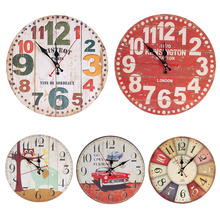 Retro Circle Wall Decoration Watch Vintage Home Decoration Wall Clock With Roman Number Silent Decorative Wall Clock 2024 - buy cheap