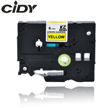 CIDY Tze-S611 Tz-S611 black on yellow strong adhesive label Compatible P touch 6mm tze S611 tz S611 Label Tape Cassette ribbon 2024 - buy cheap