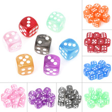 10 pcs Six Sided 15mm Transparent Cube Round Corner Portable Table Playing Games 2024 - buy cheap