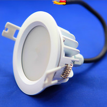 Luz descendente LED de techo sin conductor, lámpara de techo regulable, AC220V, 12W, con carcasa blanca, envío gratis 2024 - compra barato