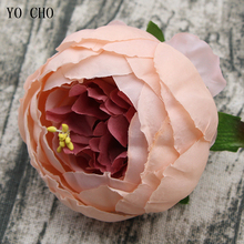 YO CHO Artificial Tea Rose Big Peony Flower Heads Flores Home Wedding Wall Decoration Wreath Scrapbooking DIY Craft Fake Flowers 2024 - buy cheap