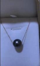 Luxo frete grátis Noble jóia Perfeita Qualidade AAA 9-10mm Natural TAHITIAN BLACK Pearl Pendant 2024 - compre barato